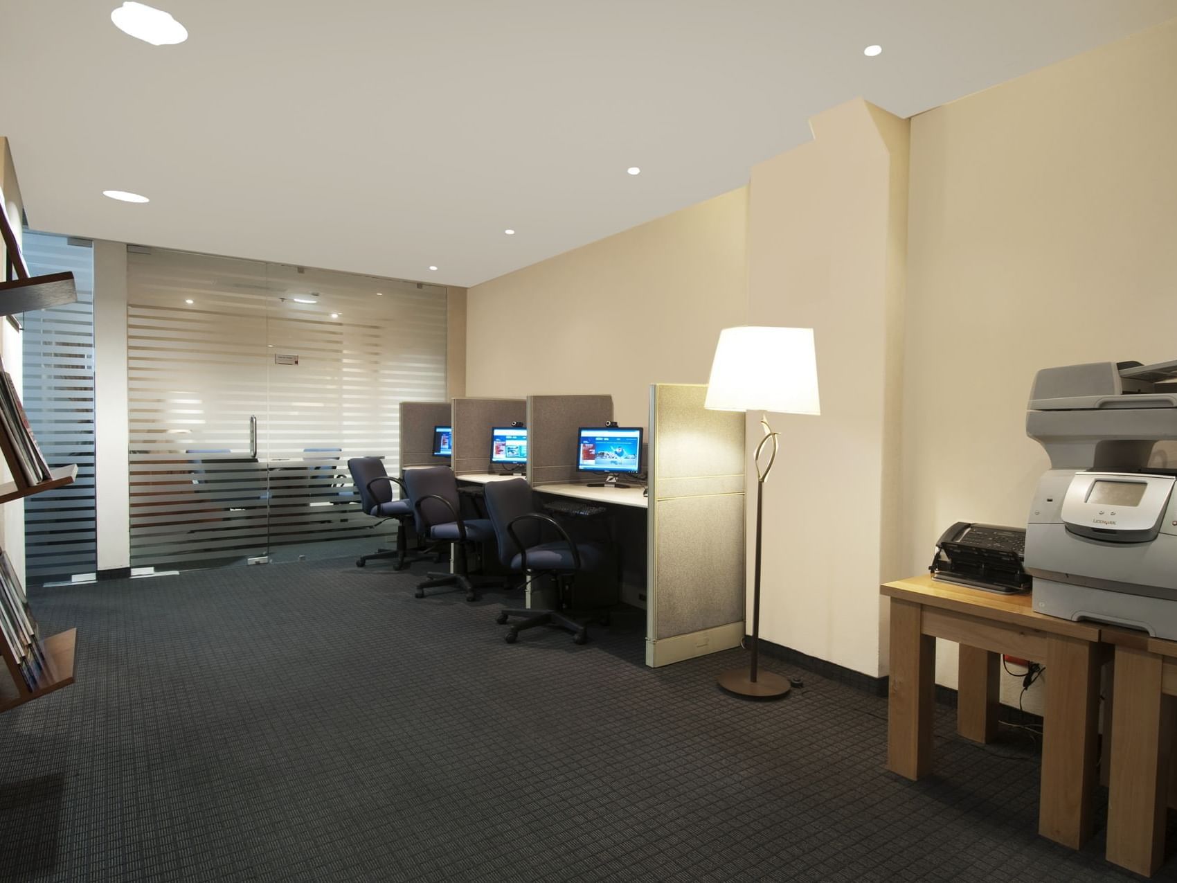 Interior of the Business Center at Fiesta Inn Hotels