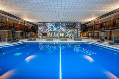 a large indoor pool