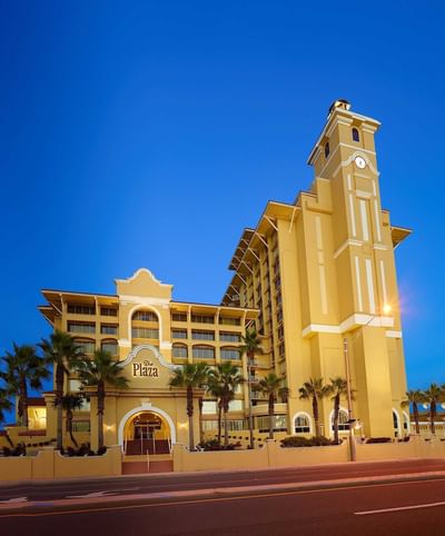 front exterior of the plaza resort