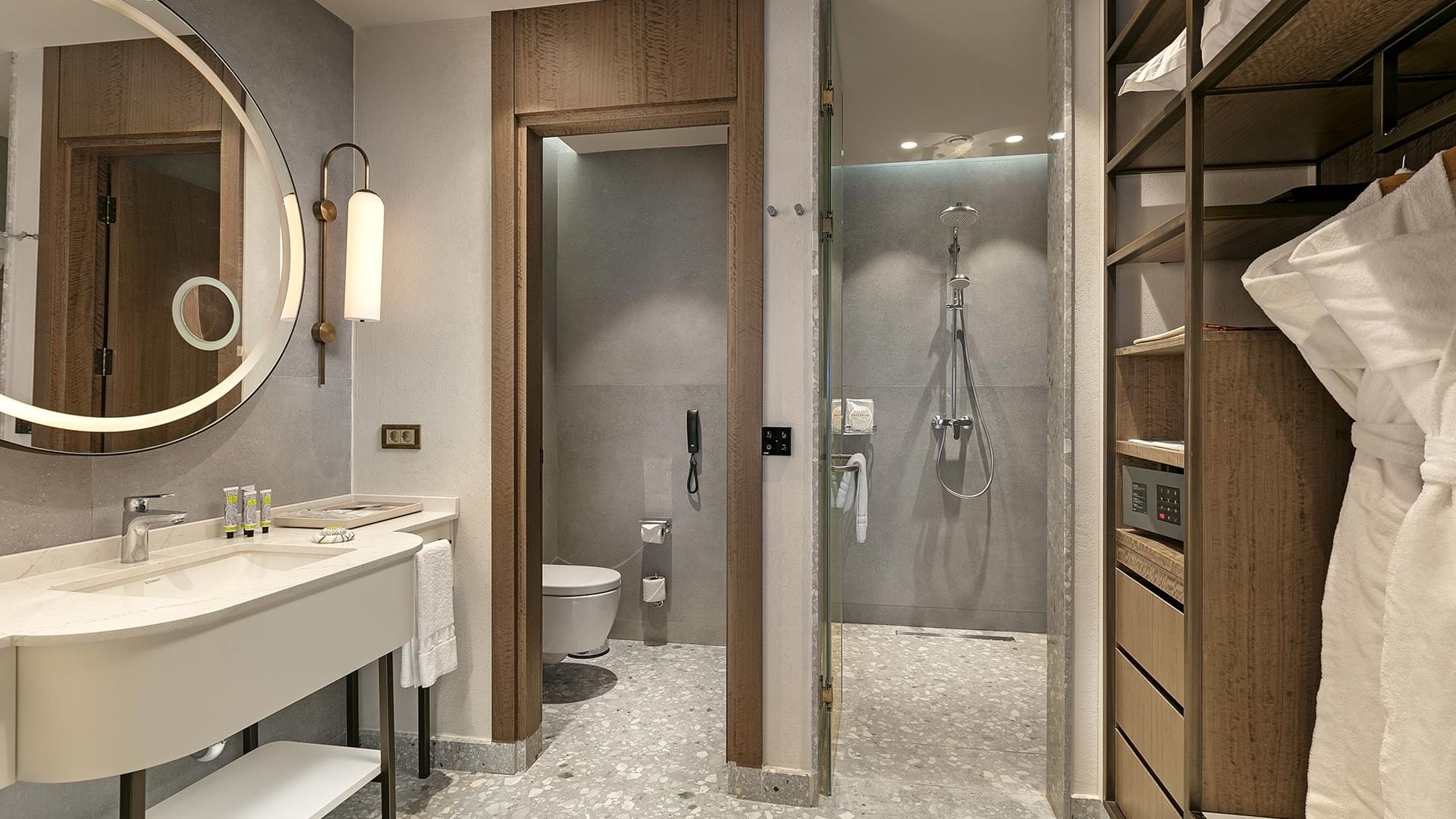 Bathroom with vanity & shower area in Roof Superior Room at Cullinan Belek