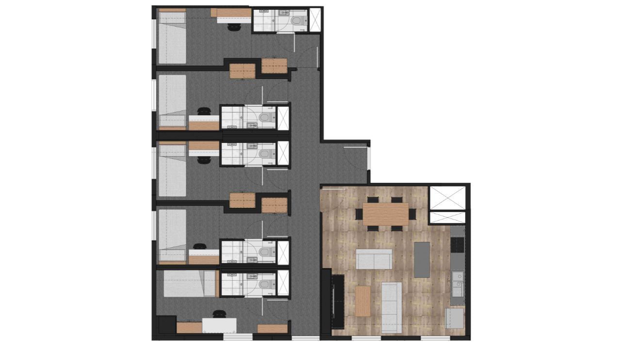 UL Melbourne City - 5 Bedroom Multishare Ensuite