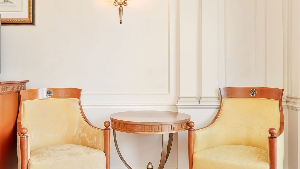 Ancient chairs & stool in Superior Room at Imperial Gold Coast