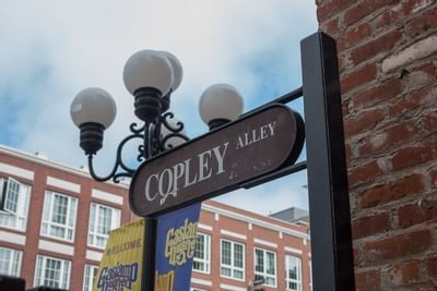 Copley Alley street board near Horton Grand Hotel