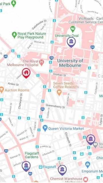 UniLodge Royal Melbourne Map