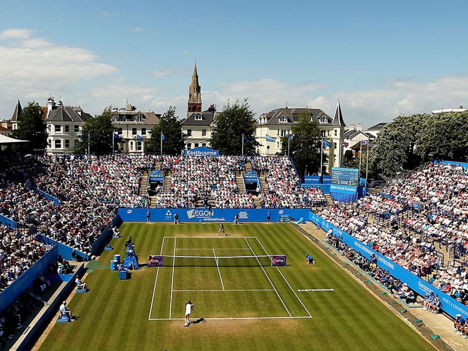 Crowded Eastbourne International near The View Eastbourne