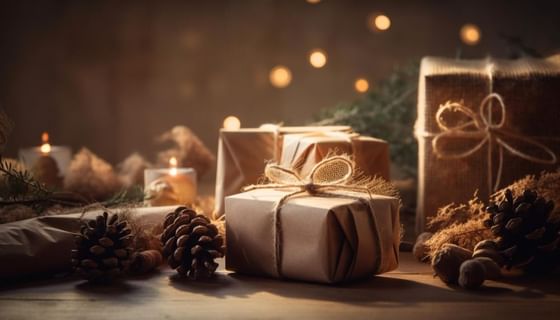 Christmas gifts & décor on a table, Pelangi Beach Resort & Spa