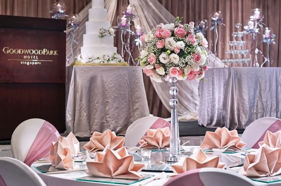 Wedding Celebration in an Event Hall at Goodwood Park Hotel