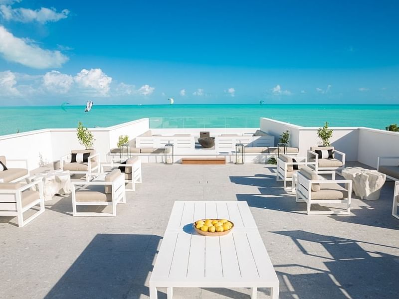 Lounge area on the rooftop terrace at H2O Life Style Resort