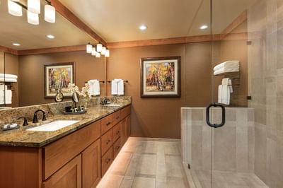 Junior Suite bathroom at the Wyoming Inn