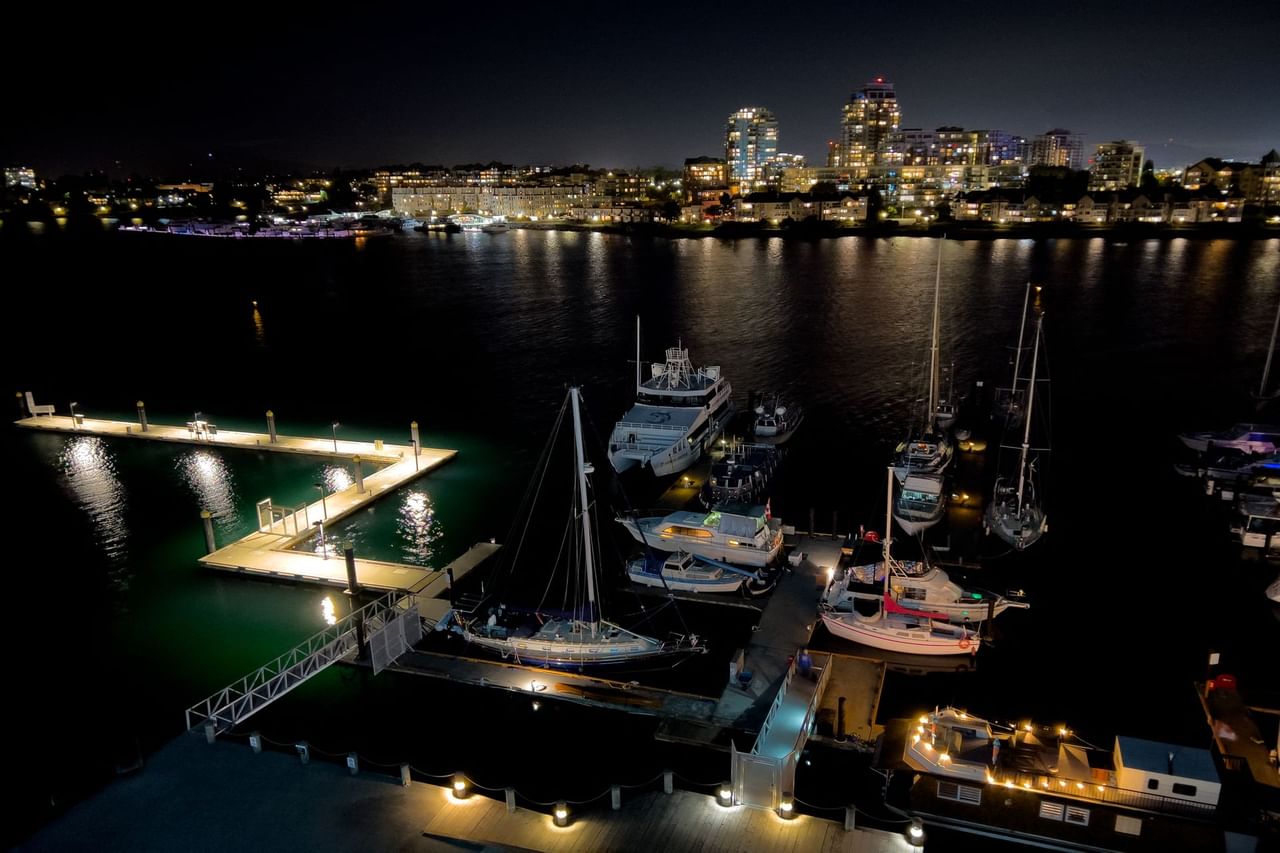Coast Victoria Marina at night