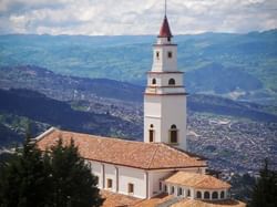 Areal view of Cerro de Monserrate near Bogotá Plaza Hotel