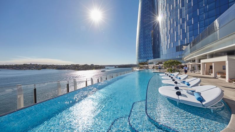 Pool near Premier Harbour Bridge Suite at Crown Towers Sydney