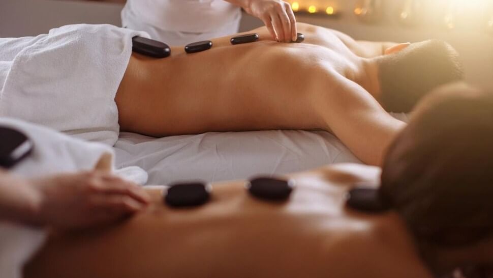 Hot stone session in Beauty Room at Imperial Gold Coast