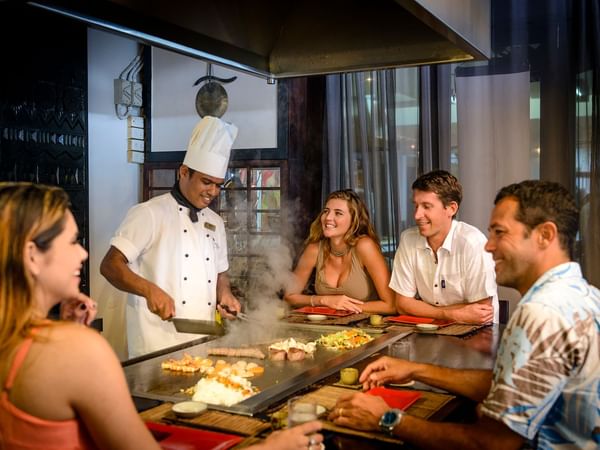 People having a Japanese Dining experience at The Warwick Fiji 