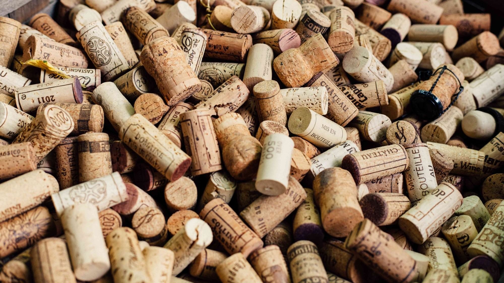 Close up of wine corks at Original Hotels
