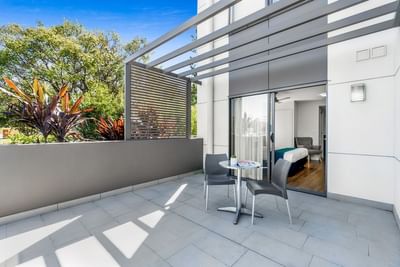 Studio Balcony | Balcony View | Serviced Apartments Brisbane | E