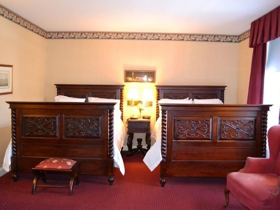 Interior of Standard Room Two Double Beds at The Inn Saratoga