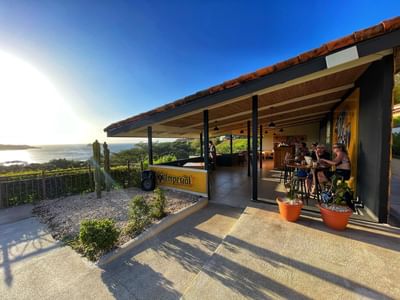 An exterior view of the Open Bar Imperial at Villas Sol Beach Resort