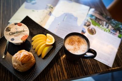 Breakfast pastries and coffee