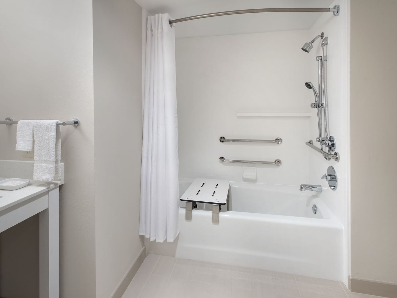 Bathroom in King Accessible with Tub Shower at Hayes Street Hotel