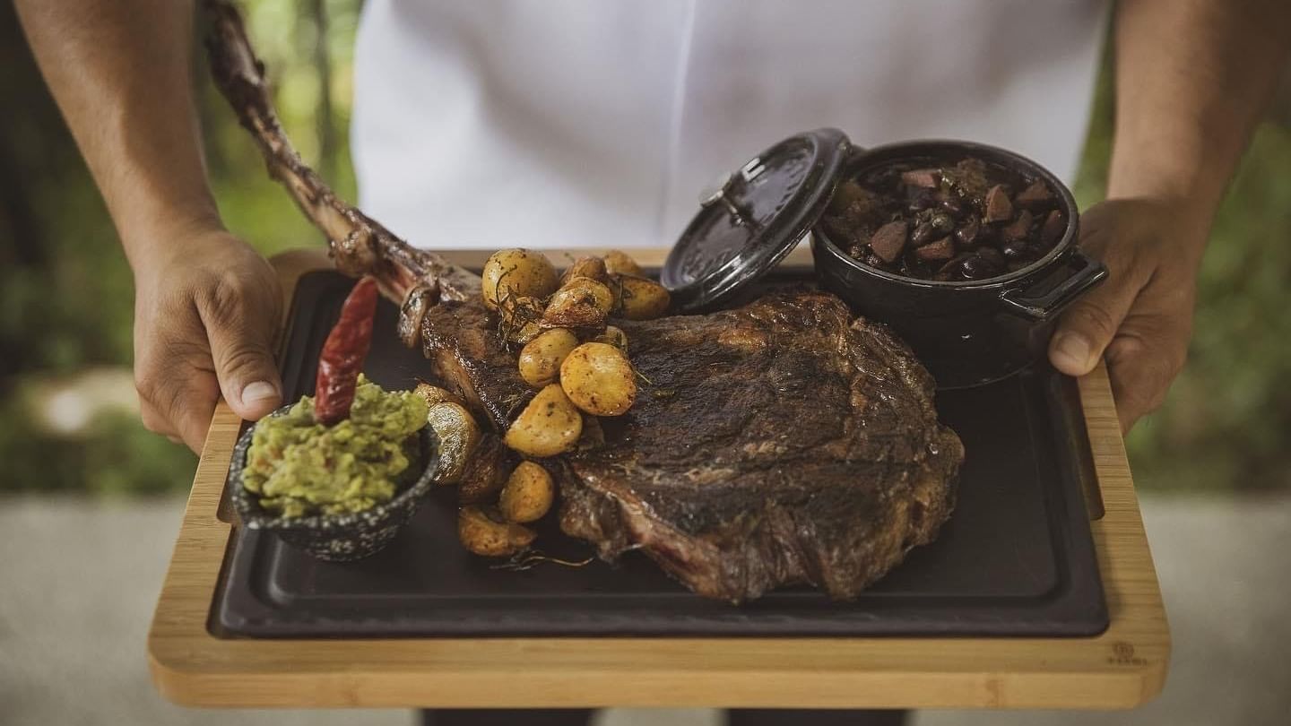 Close-up of Beef steak served at Huayacan Cuernavaca Curamoria