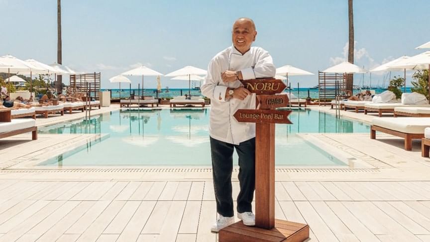 Hola interviews Nobu Matshuhisa at Nobu Hotel Ibiza Bay