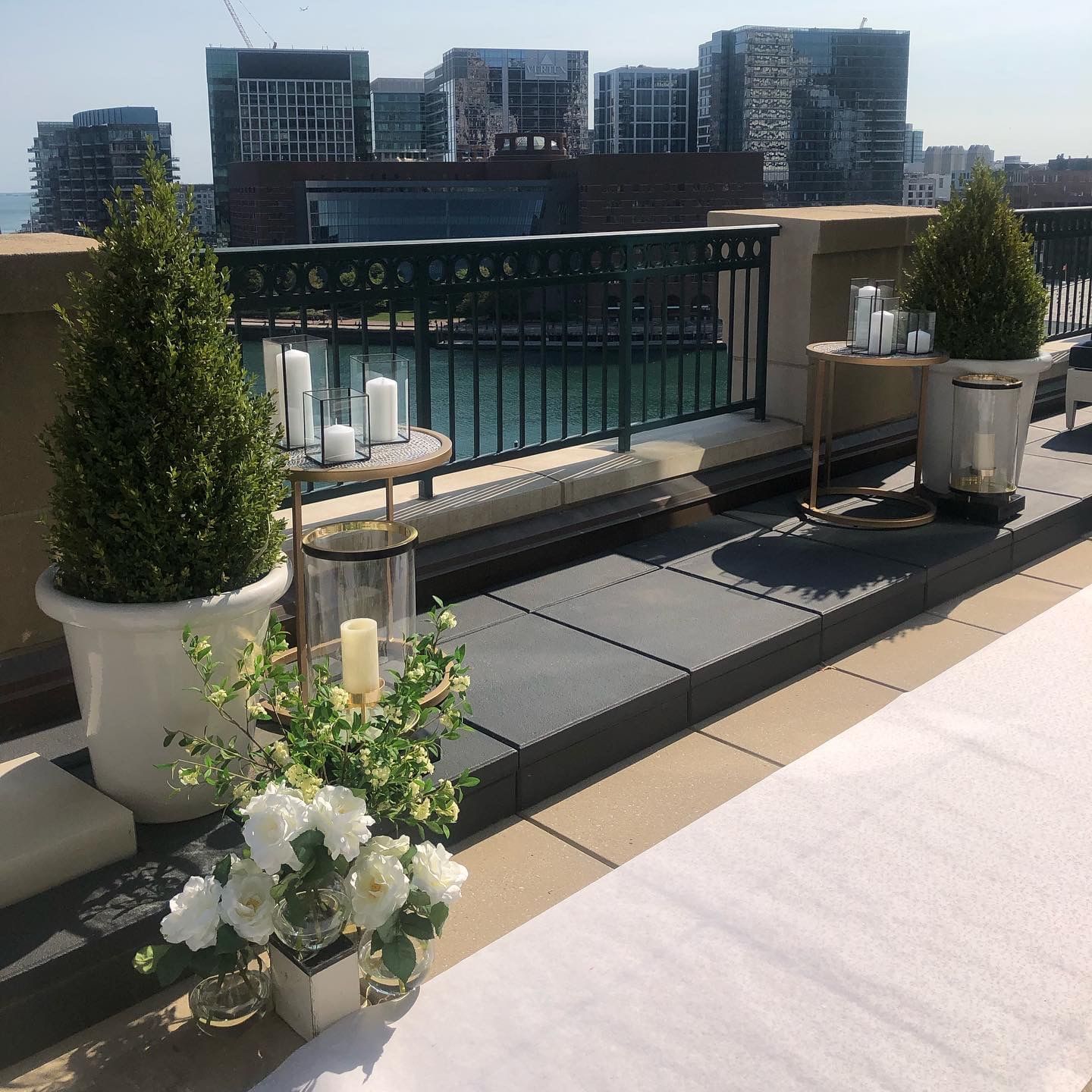 wedding ceremony on the balcony