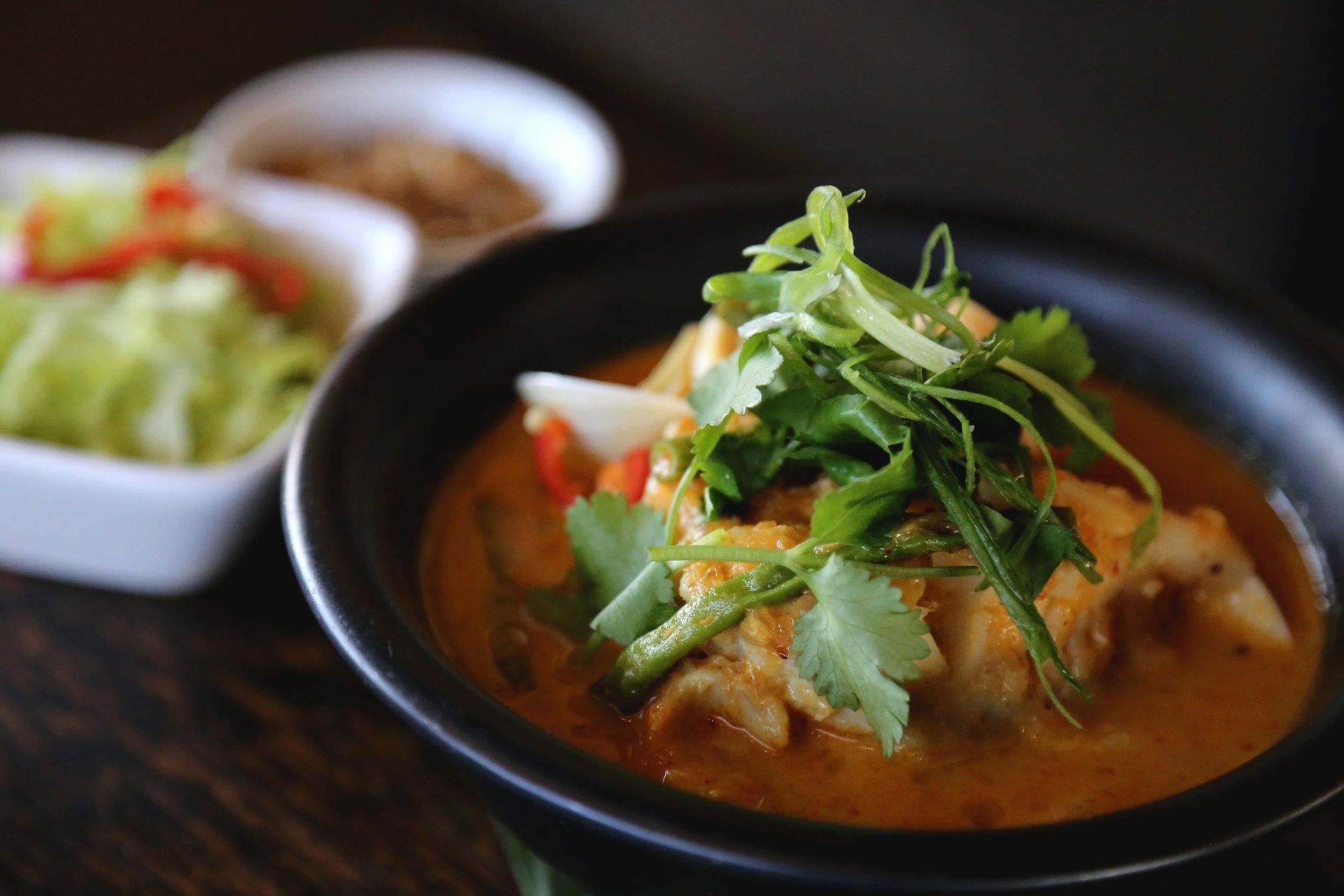 A garnished Phuket Soup served at Warwick Le Crystal Montreal