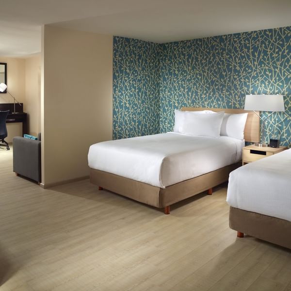Double beds in Master Suite 2 Double at One Hotels