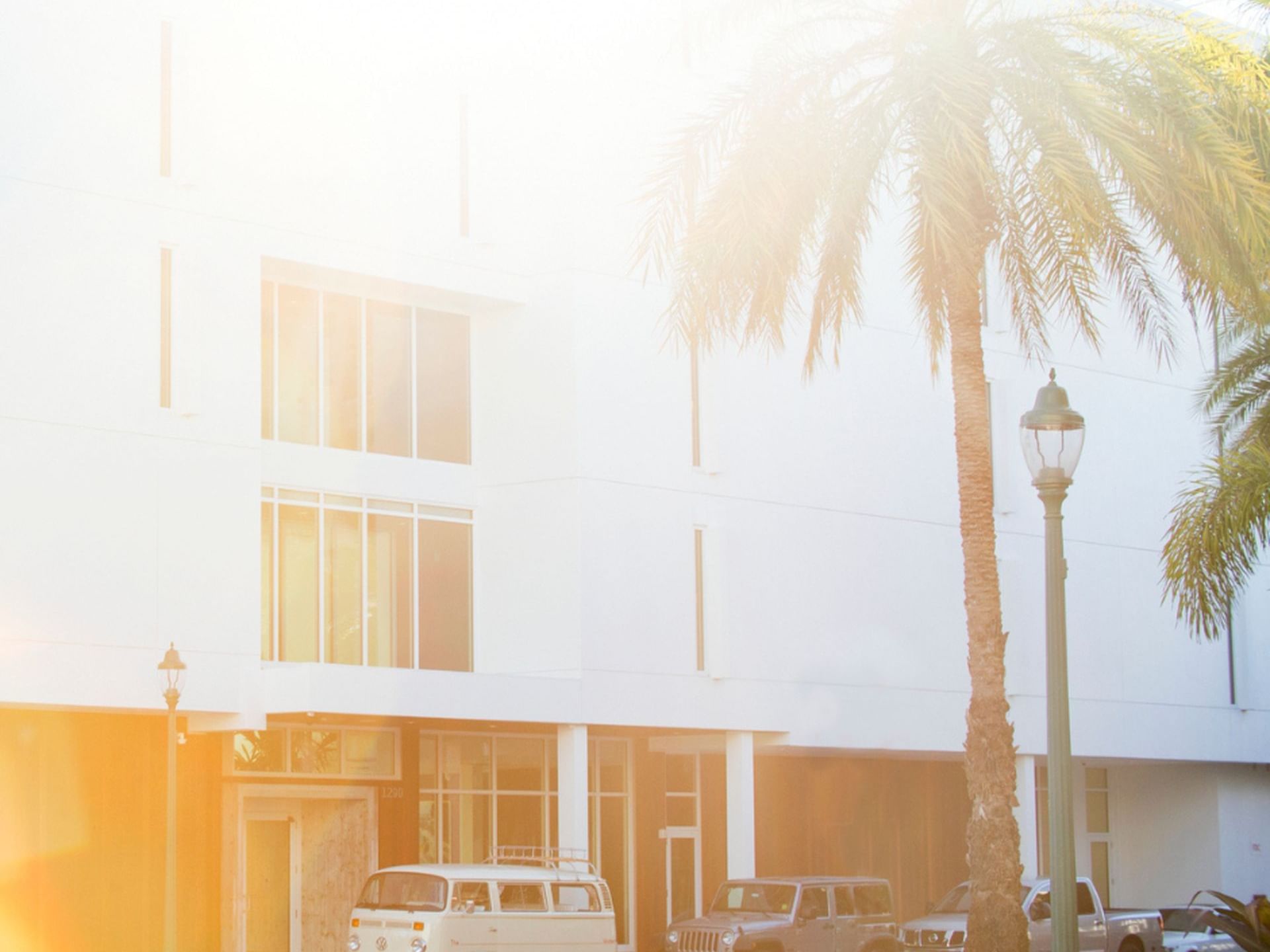 An exterior view of the hotel at The Sarasota Modern