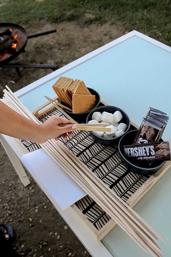 Evening S'mores Event at The Roundtree, Amagansett, Hotel in Ham