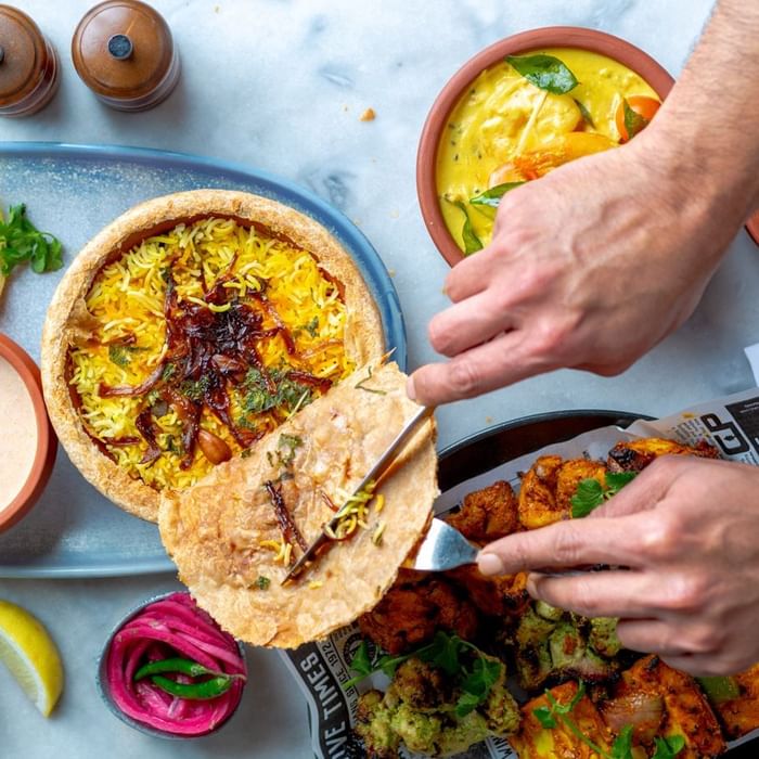 Biriyani served in Meze Restaurant at Novotel Glen Waverley