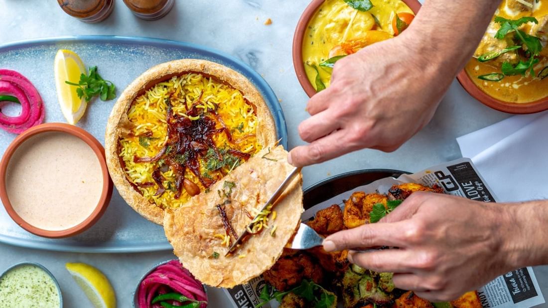 Rice & curry dishes in Meze Restaurant at Novotel Glen Waverley