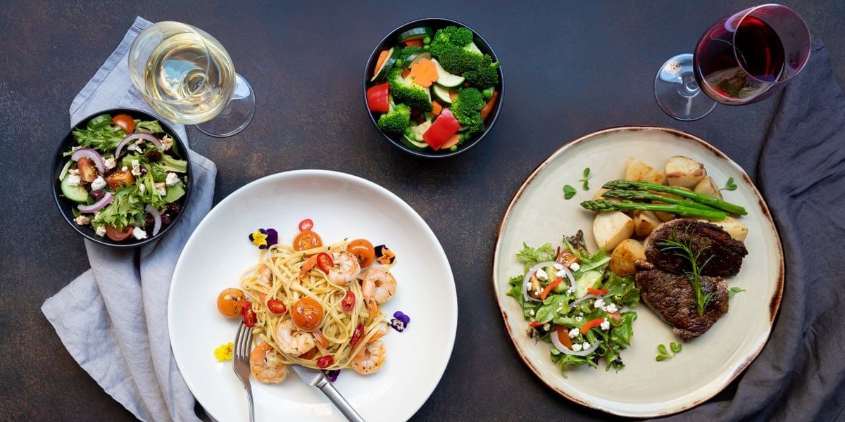 Food served at dining table in ibis Sydney World Square Hotel
