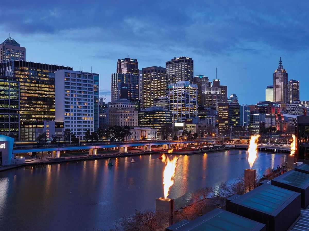 City view of the buildings near Crown Hotel Melbourne