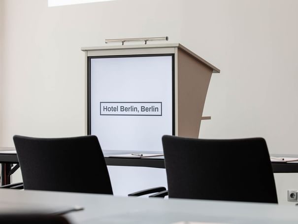 Closeup of chairs in Meeting Room A3 at Hotel Berlin Berlin