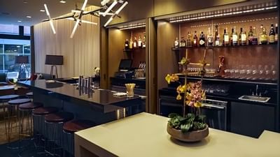 Interior of Lobby Bar at The Godfrey Boston Hotel