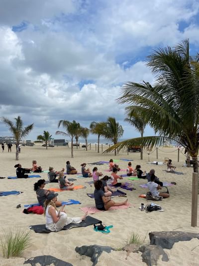 Yoga on the beach