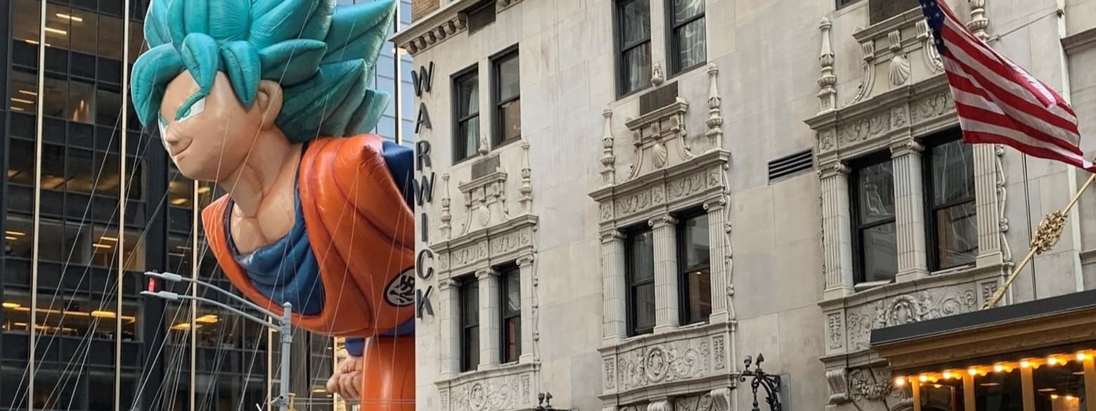 Giant Super Saiyan at Macy's Thanksgiving Day Parade from Warwick New York