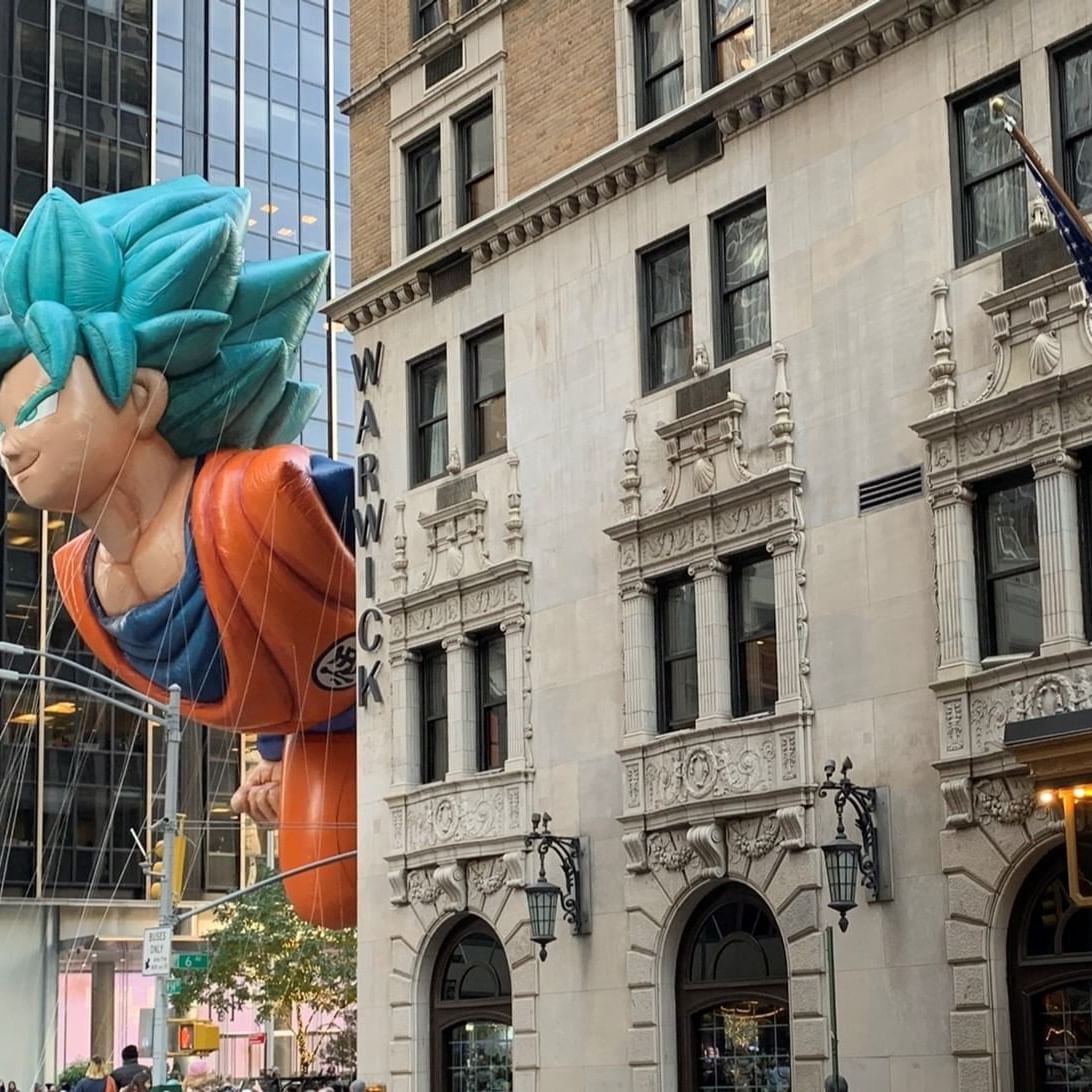 Giant Super Saiyan at Macy's Thanksgiving Day Parade from Warwick New York