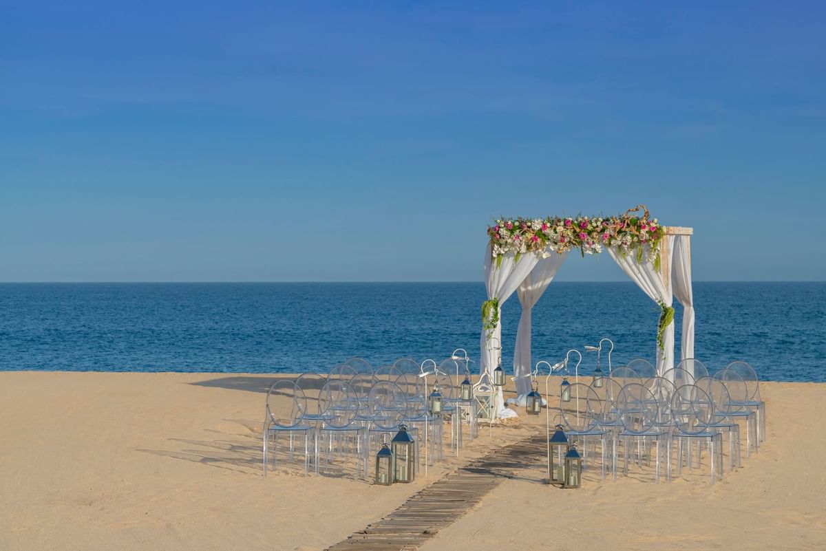 Wedding setup on the beach