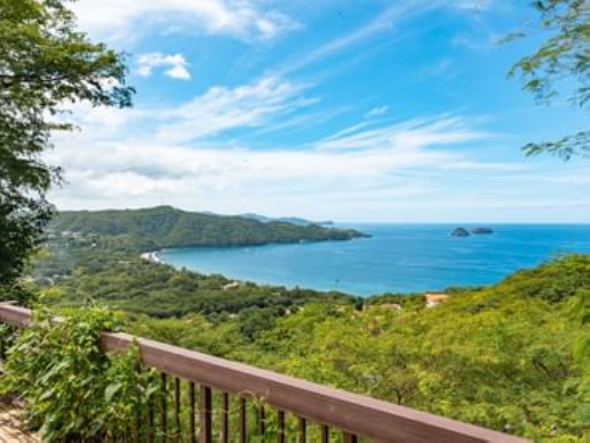 Ocean view from a balcony at Villas Sol Beach Resort