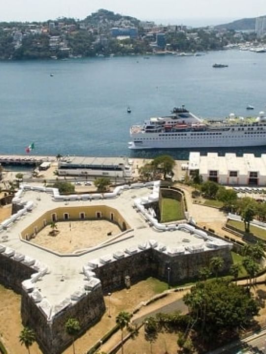 View of the San Diego Fort from the sky
