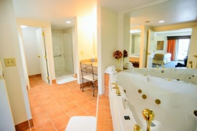 large jacuzzi in bathroom