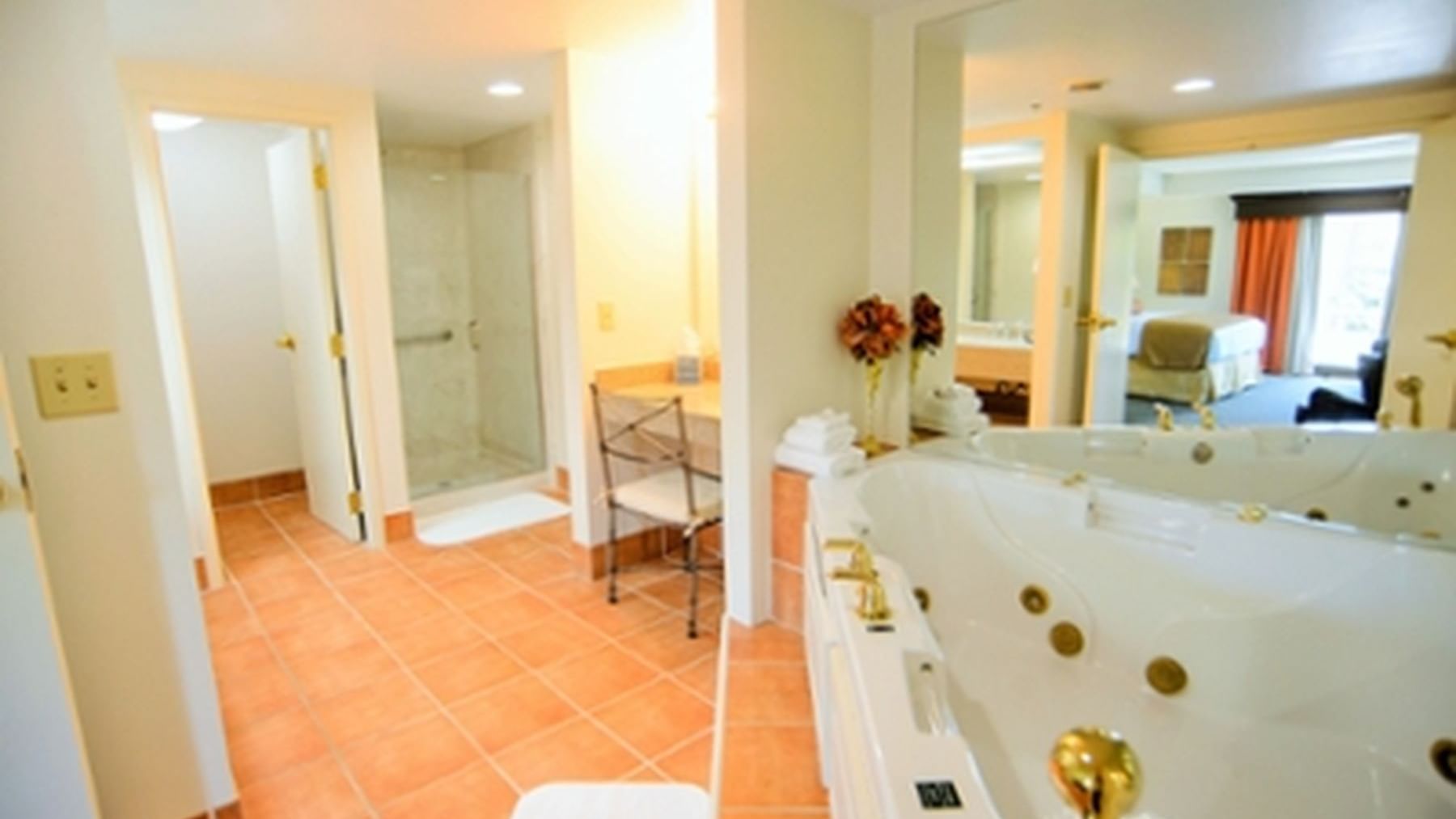 large jacuzzi in bathroom