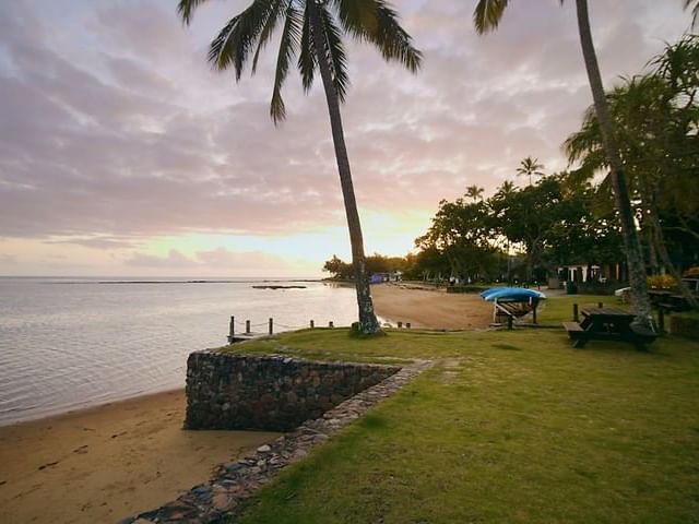 An Ocean View at sunset in The Naviti Resort - Fiji