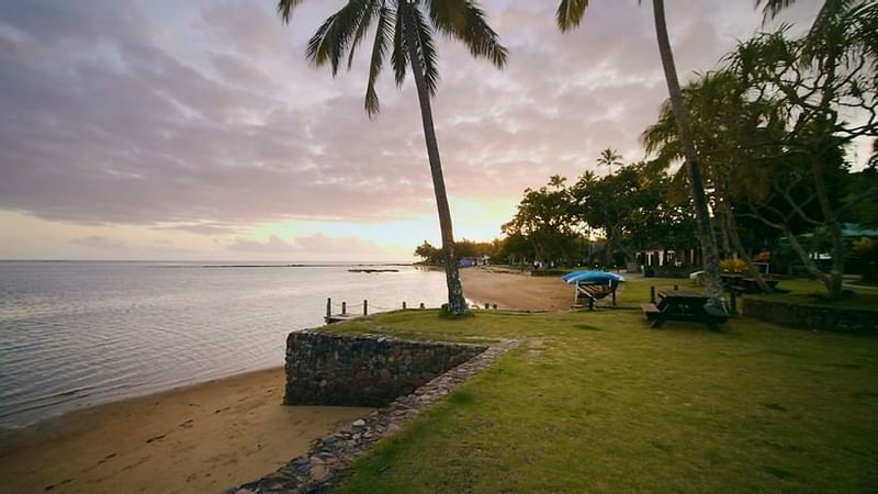 An Ocean View at sunset in The Naviti Resort - Fiji