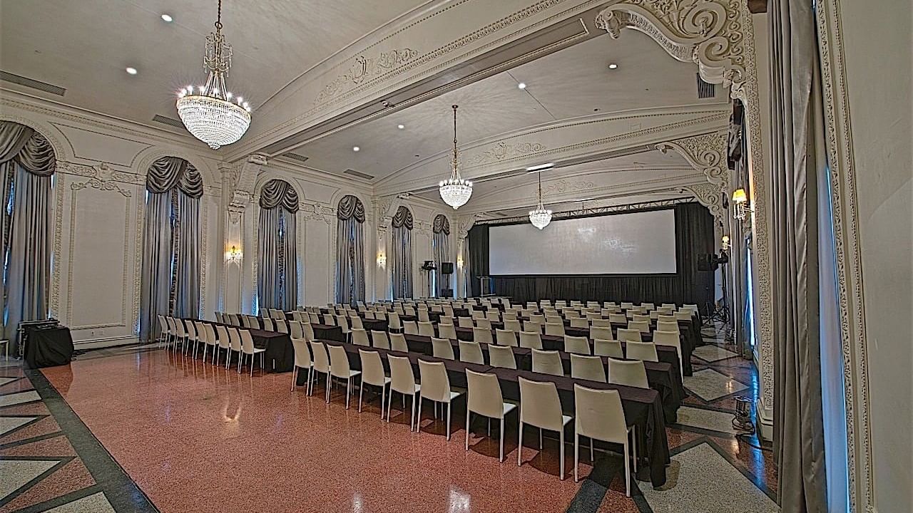 Interior of The Crystal Ballroom at The Mayo Hotel