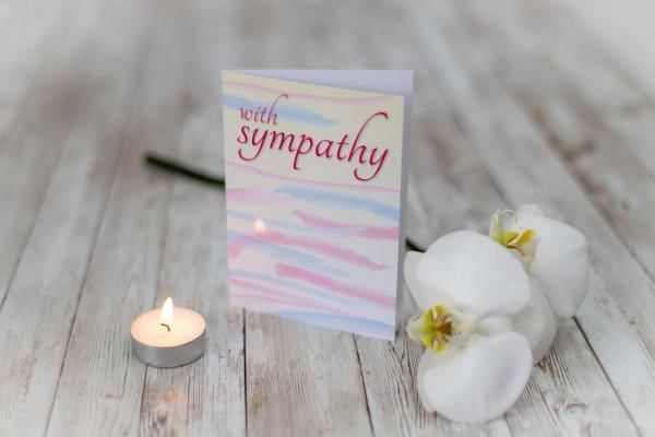 Sympathy card, a nice thing to bring when attending a wake