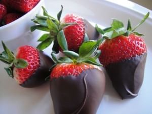 Close-up of a strawberry dish served, The Somerset on Grace Bay
